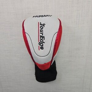 Golf Club Cover Tour Edge Fairway Wood Iron Fair Red White Black Knit Sock‎ Neck